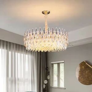 Hiện đại sang trọng Đèn Chùm Pha Lê tùy chỉnh vòng LED ánh sáng mặt dây chuyền cho phòng khách dễ dàng Trần cài đặt trang trí đèn - Product Image 4