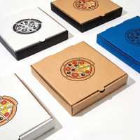Boîtes à pizza en carton ondulé de qualité alimentaire, 8 mm d'épaisseur, matériaux recyclés, logo imprimé personnalisé, emballage jetable
