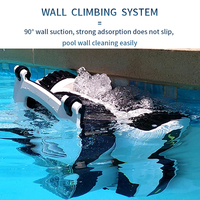 Robot Nettoyeur de Piscine Automatique, Aspirateur de Piscine Robotique Grimpant aux Murs et Sans Fil