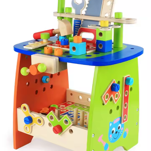Boîte à outils de réparation en <span class=keywords><strong>bois</strong></span> <span class=keywords><strong>Montessori</strong></span> éducatif pour enfants, montage manuel, établi, planche occupée, démontage - Product Image 2