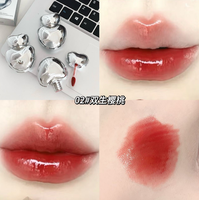 INS Gloss à lèvres populaire, marque privée, gelée, mignon, 6 couleurs, brillant à lèvres liquide longue tenue