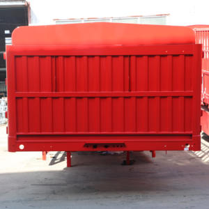 Semi-remorque à paroi latérale/cargo de 12 m/14 m/16 m/18 m pour marchandises en vrac/animaux/légumes/fruits - Product Image 3