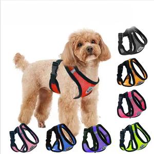 Harness Anjing dan Kucing Tipe Rompi dengan Tali Tarik Luar Ruangan, Tali Dada dan Punggung, Bahan Jala Bernapas - Product Image 1