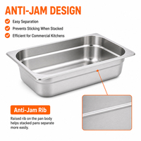 Professionelle Gastronorm-Behälter aus Edelstahl, Anti-Klebe-Dampftischpfanne, GN-Lebensmittelbehälter für Chafing Dish Buffet
