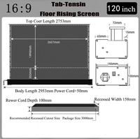 Écran de projection motorisé à tension par languettes pour vidéoprojecteur à longue portée, tissu ALR gris, 4K Cinéma