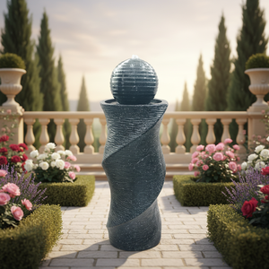 Fontaines solaires LED modernes japonaises en forme de lion de mer pour jardin extérieur, étang, avec éclairage LED et jets d'eau en forme de champignon - Product Image 1