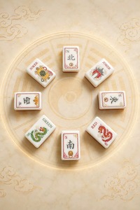 Tuiles <span class=keywords><strong>de</strong></span> Mahjong Américaines Thème Red Gossip, Ambiance Orientale Riche et Mystérieuse, Esthétique Parfaite - Product Image 3
