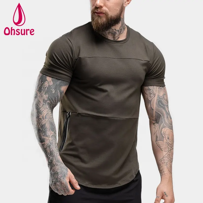 wholesale breathable athleisure plus size t-shirt custom short sleeve tee fitness men t-shirt