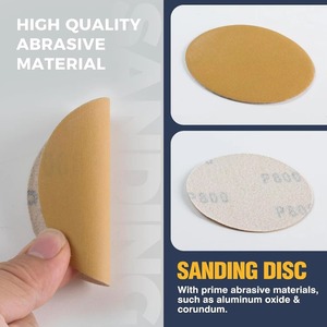 50 Discos de Lijado de 3 Pulgadas con Velcro, Grano 800, para Lijadora Orbital, Almohadilla de Lijado Orbital de Óxido de Aluminio - Product Image 4