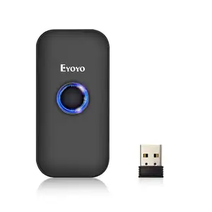 Eyoyo EY-009P 1D 2D PDF417 QR codice a barre lettore di piccole dimensioni Mini filo 2.4G Bluetooth Wireless portatile 3 en 1 Scanner di codici a barre