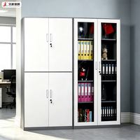 Armoire de rangement de bureau à structure démontable JIUSHUN, étanche, avec porte personnalisable, en acier modulaire