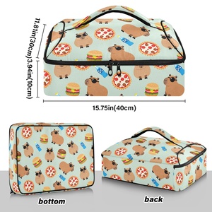 Hawaiian Custom Cute Designs Aluminum Foil Insulated Thermal Cooler Bag Pizza Casserole <b>Pans</b> Carrier Cooler Lunch Bag - Product Image 3
