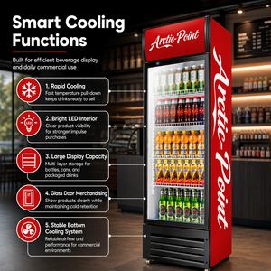 Congelador Comercial, Refrigerador con Puerta de Vidrio Vertical 1 2 3 para Bebidas, Gran Capacidad, Capacidad de Almacenamiento de hasta 800 Litros para A - Product Image 4