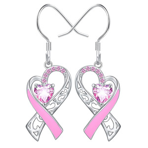 Bijoux de naissance <span class=keywords><strong>d</strong></span>'<span class=keywords><strong>octobre</strong></span> - Boucles <span class=keywords><strong>d</strong></span>'oreilles pendantes en forme de <span class=keywords><strong>ruban</strong></span> <span class=keywords><strong>rose</strong></span> en forme de cœur pour femmes, boucles <span class=keywords><strong>d</strong></span>'oreilles de soutien à la lutte contre le cancer, boucles <span class=keywords><strong>d</strong></span>'oreilles de survivante - Product Image 1