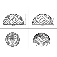 Yourte Géodésique de Maison Complète, Camping de Luxe, Polycarbonate, Tente Igloo Transparente, Maison Dome
