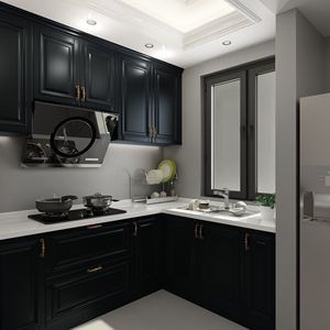 Mueble de Cocina Personalizado de Madera Maciza de Roble, Muebles de Restaurante de Madera Contrachapada, Impermeables, Fáciles de Limpiar, Modernos y Ecológicos - Product Image 1