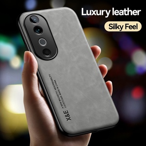 Étui de protection pour homme d'affaires de luxe pour vivo S20 S19 S18 V30 Pro, cuir de mouton magnétique, coque arrière tout compris - Product Image 2