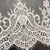 Haute Qualité Vintage Noir Chantilly Dentelle Garniture Cils Tissu Textile Accessoire LT2196B