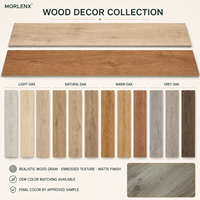 MORLENX Geräuchertes Taupe-Eichen-SPC-Bodenbelag Verschleißfester Wasserdichter Starrkern-Klick-Vinylboden für Gewerbliche Renovierung