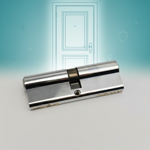 Cylindre de serrure de porte en laiton <span class=keywords><strong>avec</strong></span> coque en zinc argenté, double clé, 90 mm, <span class=keywords><strong>avec</strong></span> 3 clés en fer normales pour porte en bois, directement de l'usine - Product Image 6