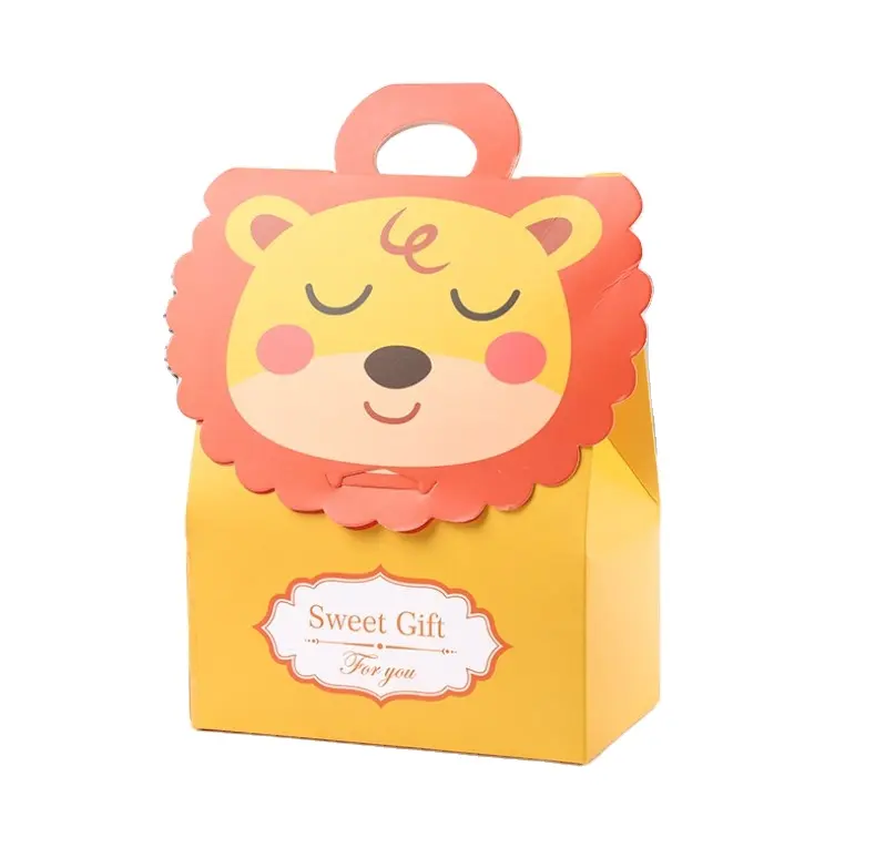 Lovely animal candy box Monkey Elephant gift Portable biscuit for kids birthday Party Supplies