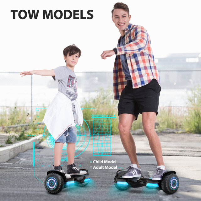 GYROOR 36V LED Light Two Wheel Smart Self Balance Electric Scooter Hover Hover Board HoverBoard UL2272