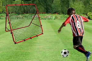 Filet de rebond pliable pour entraînement de football avec tube et corde épaissi, filet de rebond de football, filet de cible de football d'entraînement