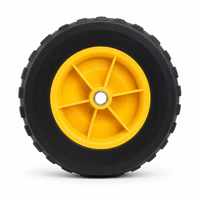 Roue de chariot de jardin robuste de 10 pouces avec pneu PP plein pour équipement professionnel de paysagisme