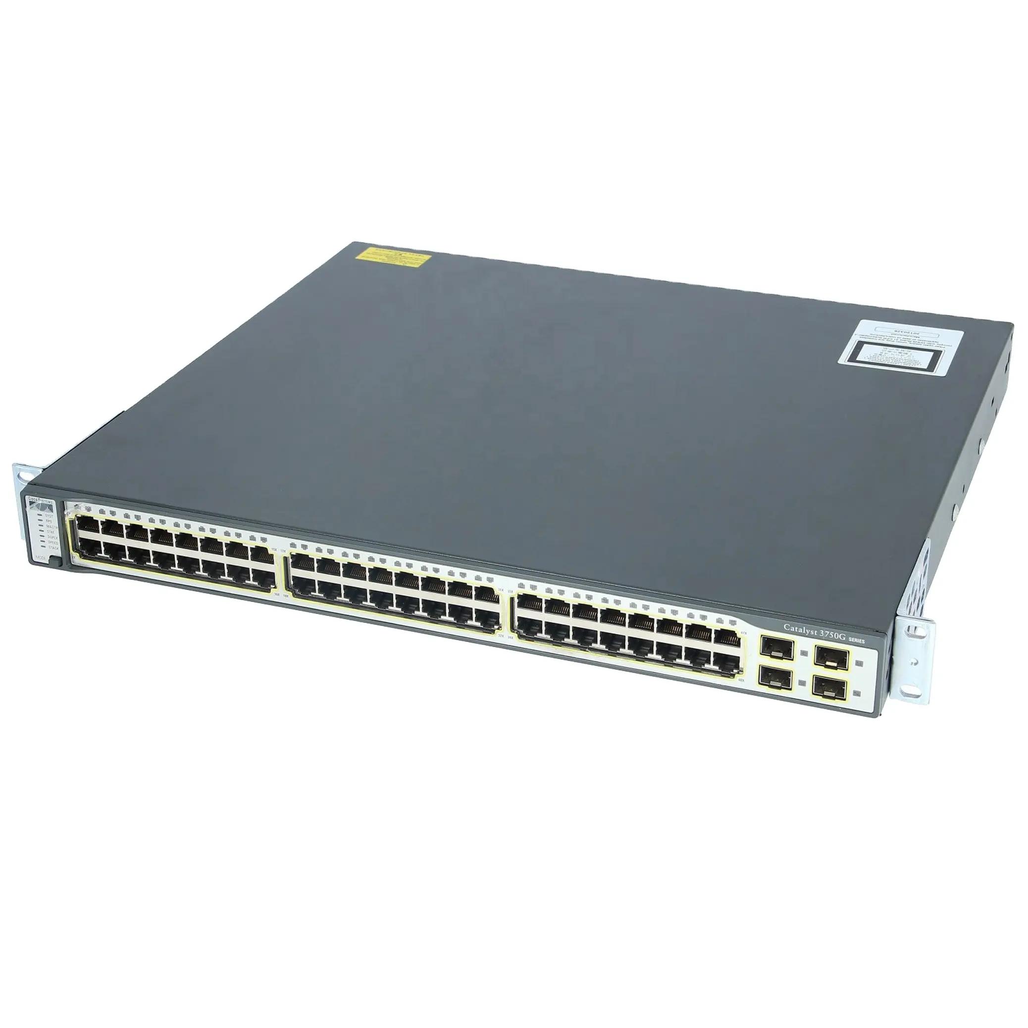 Usado original WS-C3750G-48TS-S interruptor de rede c3750g 48 porta gigabit ethernet interruptor de rede