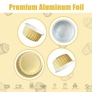 Wholesale Customizable Food Grade Disposable Aluminum <b>Foil</b> PET Lid Pudding Cups <b>Containers</b> Custom Color Size for Baking Dessert - Product Image 4