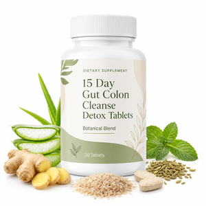 Comprimés de nettoyage du côlon intestinal de haute qualité, 15 jours, probiotiques, aloe vera, séné, détox, biologique, sans gluten, soutient la digestion des adultes - Product Image 1