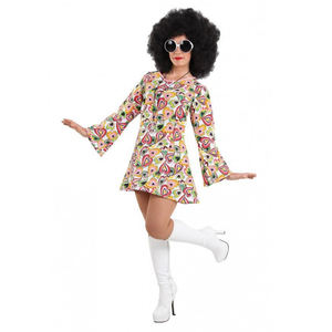 Fábrica al por mayor de encargo de la trajes hippie ropa <span class=keywords><strong>mujer</strong></span> 70s vestido traje 60s traje de Halloween <span class=keywords><strong>para</strong></span> las mujeres - Product Image 6
