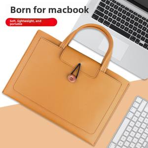 세련된 휴대용 14/16인치 방수 여성용 핸드백 <span class=keywords><strong>PU</strong></span> 가죽 노트북 케이스 사무용 노트북 서류 가방 - Product Image 3