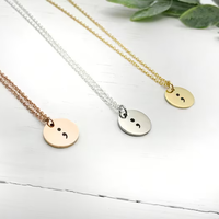 Tongxin nouveau collier point-virgule personnalisé survivant Dainty Zen acier inoxydable collier en or bijoux hommes femmes cadeau