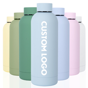 Custom Logo <strong>Luxury</strong> Matte Black 500ml/750ml Double-Walled Stainless Steel Vacuum Insulated Sports <strong>Water</strong> <strong>Bottle</strong> 6-12H Thermal - Product Image 1
