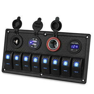 Panel De Interruptor Basculante Combinado De 8 Posiciones Para Coches, Barcos, ATVs, UTVs, Caravanas Y Remolques De Viaje - Product Image 1