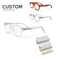 Montures de lunettes personnalisées transparentes en acétate optique pour filles et femmes