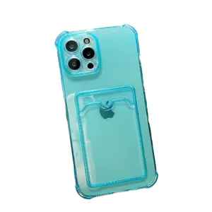 适用于苹果14防摔卡袋手机外壳透明保护壳适用于Iphone 14 Pro Max透明手机外壳