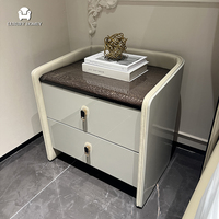 Ensemble de meubles de chambre à coucher haut de gamme en bois massif pour hôtel, lit Queen Size, mobilier de chambre pour projet hôtelier ou de villa