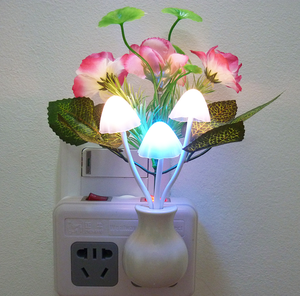 New Home Decor <span class=keywords><strong>Color</strong></span> <span class=keywords><strong>Changing</strong></span> cắm trong LED ánh sáng ban đêm đèn tím Hoa NấM thiết kế cảm biến chuyển động ánh sáng cho phòng ngủ - Product Image 5