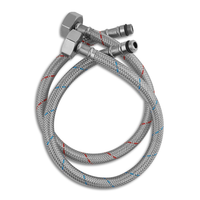 Connecteur de tuyau de tuyaux de toilette Flexible en acier inoxydable bleu pour tuyau d'entrée tuyau d'eau eau chaude et froide eau du robinet eau antidéflagrante