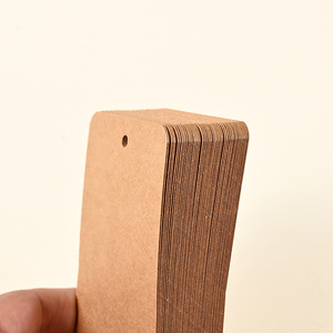 Yuezhou Kraft <b>Paper</b> Hang Tags 5x9cm Customizable For Clothing Labels Durable With String - Product Image 2