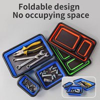 Nouvelle boîte de rangement pliable en silicone rectangulaire durable de grande capacité pour outils et pinces