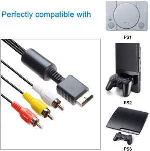 Câble vidéo AV, câble audio-vidéo stéréo A/V pour PS3 <span class=keywords><strong>Playstation</strong></span> PS1 PS2, câble audio-vidéo pour accessoires de console PS1/2/<span class=keywords><strong>3</strong></span> - Product Image 4