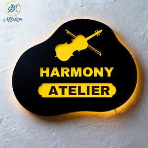Enseigne lumineuse LED double face en métal, publicité extérieure personnalisée, éclairage IP65 étanche, décoration lumineuse - Product Image 5