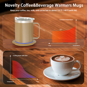 Thông Minh Điện tử kiểm soát nhiệt độ Mug gốm với Hand Grip trống thiết kế thép không gỉ thăng hoa in nước nóng cup - Product Image 5