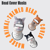 Masques faciaux extensibles et respirants à imprimé animal (chat, chien, renard) pour la beauté, taille unique, pour fêtes, cosplay, masque de ski personnalisé - Vente en gros