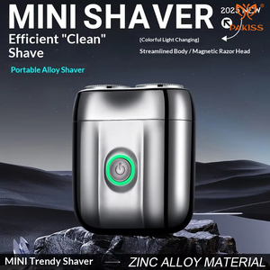 PAKISS - Afeitadora Eléctrica Mini de Doble Cabezal al por Mayor - Luces LED de 7 Colores - Maquinilla de Afeitar Portátil de Viaje para Hombres OEM/ODM - Product Image 5
