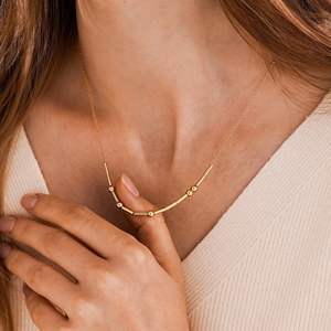 <span class=keywords><strong>Collana</strong></span> con <span class=keywords><strong>Nome</strong></span> Personalizzato Fai-da-Te, Collane in Codice Morse per Regali di Gioielleria per Donne - Product Image 4