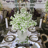 Bunga Baby's Breath Buatan, Bunga Batang Tunggal, Buket Bunga Star Anise Buatan untuk Grosir